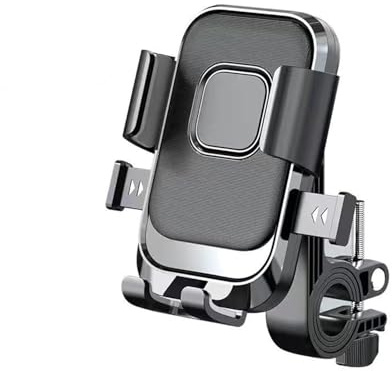HOMXDBCM Soporte Celular Moto para Yamaha NMAX 155 2016-2024,Flexible Ajustable Manillar Motocicleta Móvil Soporte Accesorios Decorativos,Black