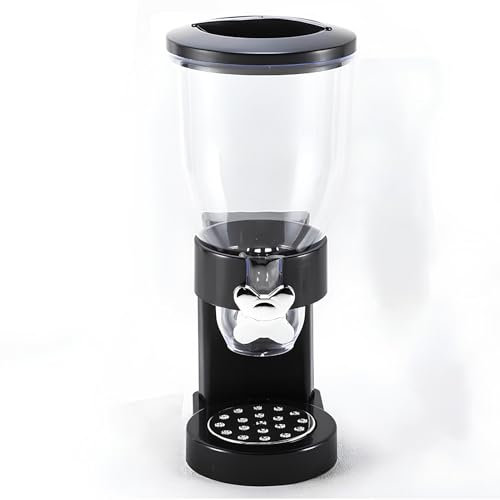 LIEROLYE Cereal Machine Cereal Dispenser, Rotating Five-grain Oat Dispenser, Transparent Rice Bucket For Corn Flakes, Sweets, Nuts And Muesli, Cereal Dispenser Storage(1 barrel)