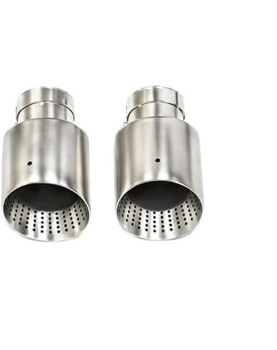 Auto Auspuff Endrohr 1 Stück Für GTI Für Golf 7 MK7 Auto Schalldämpfer Spitze Auspuffrohr 57mm 60mm Einlassdüse Universal Auspuffspitze Auto Doppelendrohr(ID63MM OD89MM)
