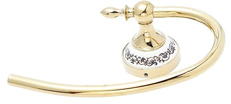 jojofuny Handtuchhalter Aus Edelstahl Zum Aufhängen Fürs Badezimmer Glänzendes Handtuchhaken Vintage-Gold-Design Runder Handtuchring Für Haushalt Und Schlafzimmer Korrosions Und Rostgeschüt