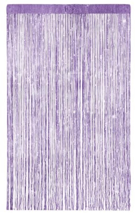 SULIVES Tenda a fili per porta, elegante divisorio con nappa, per decorazione della casa, viola (100 x 200 cm)