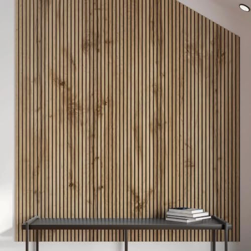 Claustra panneaux acoustique et isolant 278 cm x 60 cm 2 cm (Pecan)