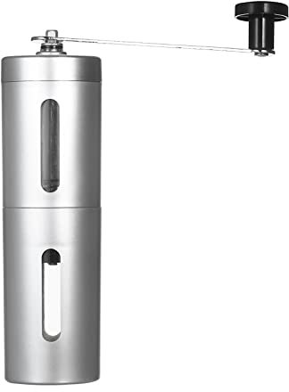 Molinillo de café manual ajustable con manivela extraíble para moler fino, medio y grueso