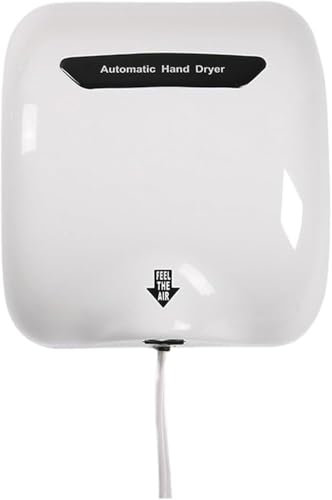 Asciugamani elettrico, Asciugamani automatici con HEPA ad alta velocità, asciuga mani elettrico 304ss for bagno commerciale,Forte flusso d'aria,N (Color:Asciugamani bianchi)