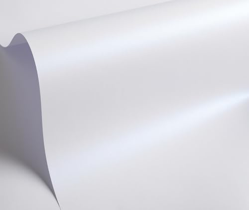 Top Lamination 5 Metallic Papier 120g/m² DIN lang 99x210mm weiss PREMIUM Perlmutt Glanzpapier