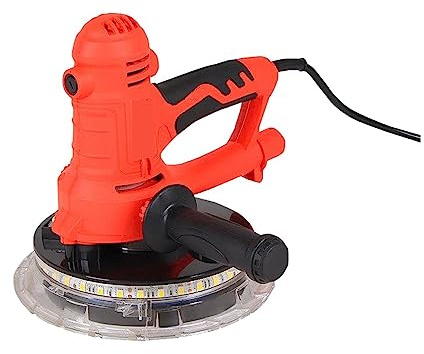 YQVEOT Ponceuse Murale pour cloisons sèches, 1250W Ponceuse de cloison sèche Machine de Polissage de Mur lumière LED polisseuse de Mastic de Mur Machine de meulage portative à 6 Vitesses