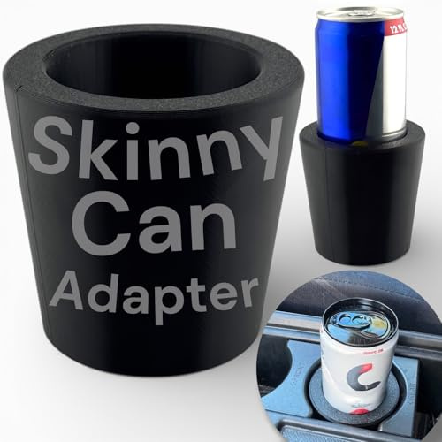 Slim Can Cup Holder Insert Adapter for Car | Fits 8.4oz & 12oz Skinny Cans | Reversible Wiggle-Free Design | Heat-Resistant | Compatible with Skinny Energy Drinks