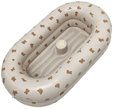 Einfache Inflation Deflation Babybadewanne Bequemes aufblasbares Design Rutschfester Boden Tragbar faltbar für den Heimgebrauch Rutschfeste Babywanne