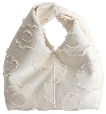 ZCABYBD Damen Handtasche Nischen-Retro-tragbare Beuteltasche Für Damen, Hochwertige Clutch Im Lässigen Stil-weiß