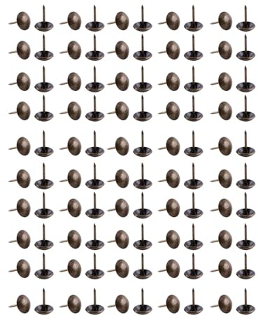 100 stücke Polster Tacks, Möbel Nägel Pins Sofa Rivet Polster Pins Handwerk Thumbtack Tack, Antike Messing(12 * 17mm)
