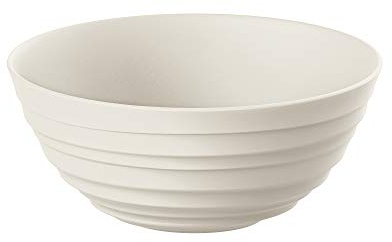 Guzzini - Tierra, Contenitore M in Plastica Riciclata, Ciotola - Bianco Latte, Ø 18xh7,6 cm | 1090 cc - 175018156