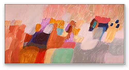 Acrylbilder, Bunte Textur, Geometrischer Minimalismus, Abstrakt, Modern, 100 % Original, Handgemalte Ölgemälde Auf Leinwand Für Die Familienwand, Wohnzimmer, Esszimmer, Heimkunstdekor, 90 X 180