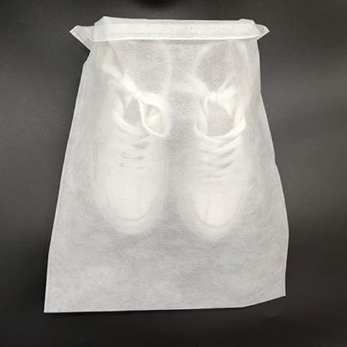 VITAU 100 Stück Non-Woven Schuh Staubschutz staubdicht Kordelzug durchsichtige Aufbewahrungstasche Reisetasche Schuhbeutel Home Storage Organisation