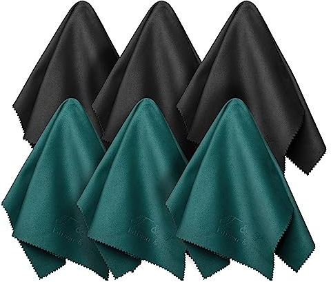 Brillenputztücher, Mikrofasertücher (6X 20x20cm), Optikerqualität