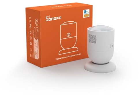 SONOFF SNZB-06P Zigbee Human Presence Sensor, 5.8GHz Microwave Radar Built-in Light Detector Motion Sensor, High Precision Detects, Supports Alexa, Google Home and Home Assistant