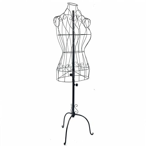 Schneiderpuppe Weiblich Mannequins Weiblicher Oberkörper Torso Eisen Drähte Schneider Dummy Höhe 140-160cm Einstellbare Mannequin Dummy Kleidung Kleid Form Körper Nahtstress Modell für Shop Display