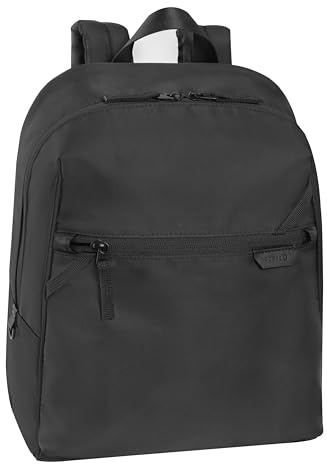 COMIX U - Zaino Porta PC Business con Tasca Imbottita per PC o Tablet 13'', 2 Tasche Laterali con Elastico, Tasca Frontale, Retro in Mesh, Fascia per Ancoraggio al Trolley, Idea Regalo, 38x26Hx13,5 cm