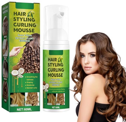 Crème pour Boucles, Curl Boost Defining Cream, Produits de Coiffage des Boucles, Hair Spray, Pour Boucles Naturelles et Cheveux Permanentés, pour Plus de Volume et des Cheveux Définis et Bouclés