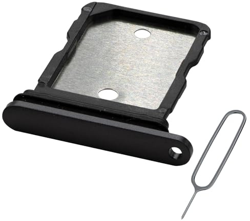 MMOBIEL Dual-SIM- Kartenhalter Kompatibel mit Google Pixel 8 - SIM-Tray - SIM-Kartensteckplatz - SIM-Kartenhalter Ersatz - inkl. SIM-Nadel und Wasserdichtem Gummiring - Schwarz