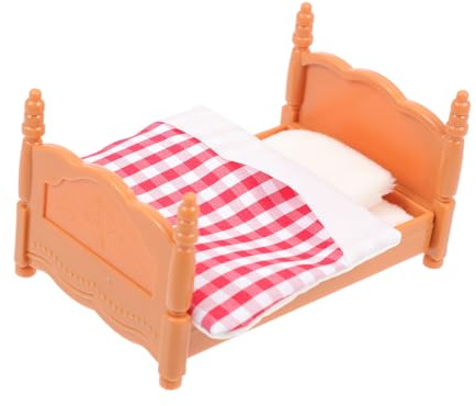 Abaodam DIY Miniatur öbel Set Für Puppenhaus Schlafzimmer Bett Modell Perfekte Dekoration Für Miniatur Häuser Und Wohnräume Ideal Kreative Projekte Und Szenenlayouts