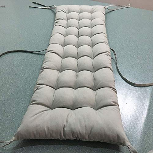 Chaiselongue-Kissen für draußen, Terrasse, dicke Polsterung für Garten, Zweisitzer, Sofa, Sofa, Grau, 40 x 120 cm