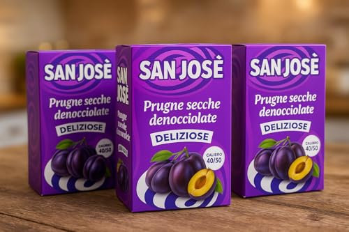 Prugne Secche Denocciolate – 3 Confezioni da 200g – Totale 600g – Calibro 40/50 – Frutta Secca Morbida e Naturale – Ricche di Fibre – Senza Zuccheri Aggiunti – Snack Sano
