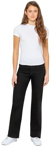 989Zé ENZO Womens Wide Leg Stretch Denim Jeans Straight Trousers Casual Cotton Relaxed Fit Baggy Loose Pants with Pockets