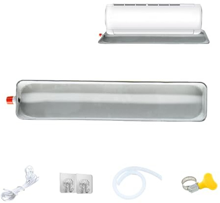 Bandeja Aire Acondicionado, Bandeja de Goteo de Metal Galvanizada, Material Galvanizado, para Aire Acondicionado Interior y Exterior(72x12cm/28.3x4.7in)