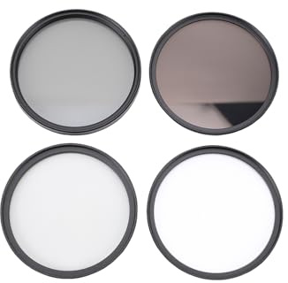 Fabater Kit de Filtro de Lente Nano -koating 4 Paquete UV CPL Nd8 Black Soft 1/4 Fotografía de Fotograma de Marco de Aluminio - Conveniente para Todas Las Habilidades, Proteja su Inversión (62)