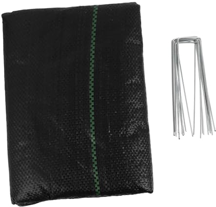 TOGEVAL Telo Antierbacce Giardino in Polipropilene con Picchetti Resistenti UV per Coltivazione Aiuola e Prato Tessuto Traspirante e Durevole per Pacciamatura e Copertura