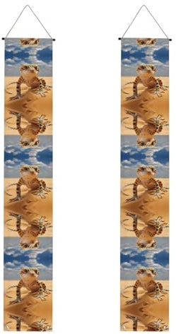 Halloween-Türbanner mit Leoparden-Gecko-Druck, Veranda-Banner für Haustür, Innen- und Außendekoration