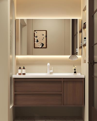 Mobile Bagno con Lavabo da Appoggio, Mobile Bagno Lavabo, Adatto al Bagno Principale, al Bagno degli Ospiti, al Bagno Hotel E Ad Altri Spazi