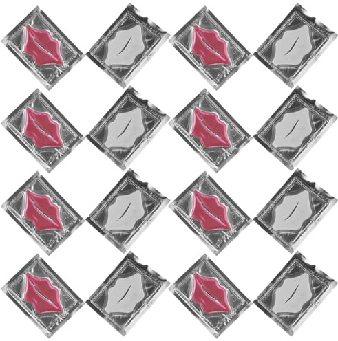HONMEET Maschera per Labbra al Collagene 20 Pezzi Cuscinetti in Gel Idratanti e Rimpolpanti Cerotti Leviganti per Labbra Secche e Screpolate Trattamento Notturno per Ridurre le Linee