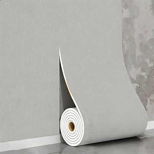 Generico Rotolo di Carta da Parati Isolante Autoadesiva 3D per Nascondere Le Imperfezioni, Pannelli Murali in Schiuma da 5 Mm Impermeabile/Resistente All'umidità,Grigio,50cm x 15m