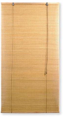 BESCH Persiana Enrollable de Bambú Natural 80x160 cm Estor Rústico Ajustable con Cuerda Cortina para Ventana Protección Luz Privacidad Fácil Instalación Interior Exterior