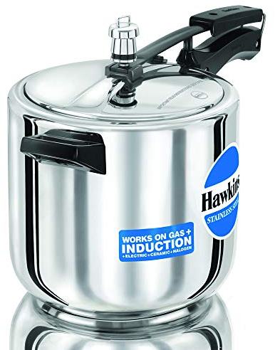 Hawkins Stainless Steel Induction Compatible Pressure Cooker, 6 Litre, Silver (HSS60)
