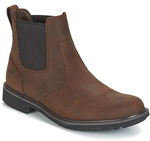Timberland Stormbucks Pull-on - Stivali Chelsea Uomo, Marrone (Burnished Dark Brown Oiled), 40 EU