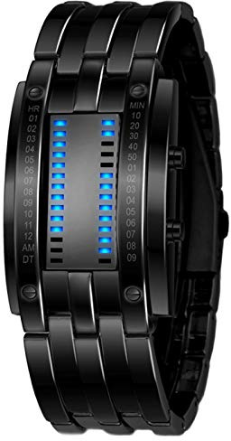 Fanmis Binary LED Technological Sense Men's Sports Wrist Watch Black