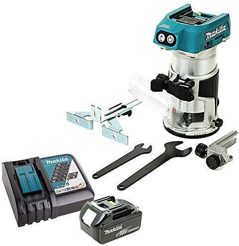 Makita DRT50ZX4 18V Brushless Router/Trimmer with 1 x 5.0Ah Battery & Charger