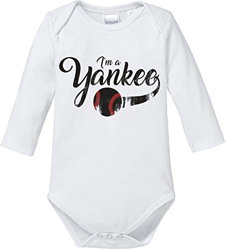 EZYshirt® I`am a Yankee Baseball Shirt Body Baby Langarm Bio Baumwolle