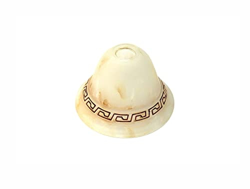 Vetro coppa ricambio lampadari, applique, lumetto, lampada, vetro scavo liscio sfumato ambra art. greca