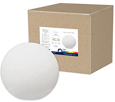 tint Smarte Outdoor LED Leuchtkugel Calluna Ø 40cm, Gartenkugel, Kugelleuchte, Farbwechsel RGB, E27 Fassung, ip44 für Außen, Zigbee, funktioniert mit Alexa, Optik: weiß…