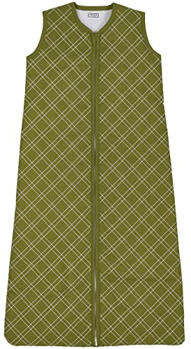 MEYCO Schlafsack Winter - Babyschlafsack gefüttert - 110cm - Double Diamond - Avocado