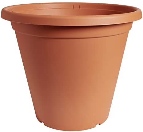 Clever Pots Kunststoff-Pflanztopf, 40cm Außen- oder Innentopf mit Entwässerungslöchern, leichtes und wetterfestes Pflanzgefäß für Blumen & Pflanzen, ideal für Garten, Terrasse und Veranda, Terrakotta