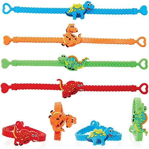 Baker Ross Bracelet Enfants motif Dinosaure - Lot de 8, Bracelets pour Enfants (FC947)