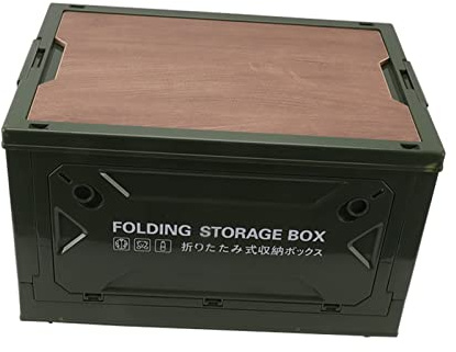 Campingbox, Schöne 5-türige Stapelbare Camping-Aufbewahrungsbox mit Rädern Fürs Auto (OD-Grün)