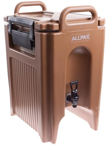 Allpax Thermogetränkebehälter 40 Liter aus Kunststoff mit Zapfhahn - geeignet für Heiß- und Kaltgetränke - 52 x 42 x 56,5 cm - inkl. Tragegriffe - Thermobehälter, Transportbox