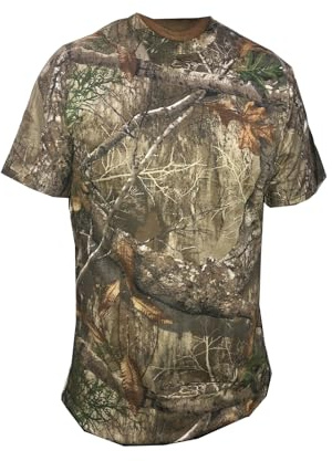 Mega_Jumble Men's Camouflage Jungle Print Short Sleeve T-Shirt Outdoor Hunting Shooting Camo Forest Tree Summer Shirt Top (UK, Alpha, M, Regular, Regular, Camo)