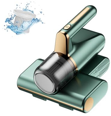 BesBet Aspirador De áCaros del Polvo, Elimina El 99,9% De AléRgenos Y áCaros del Polvo Acaros Eliminar VibracióN De Alta Frecuencia, IluminacióN Ultravioleta Aspiradora Acaros,Green