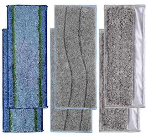 ORCOW 6 Pack Detachable Mop Pads Compatible With IRobot Braava Jet M6 Series Robot, Upgrade Reusable M6 Mop Pad Replacement Accessories